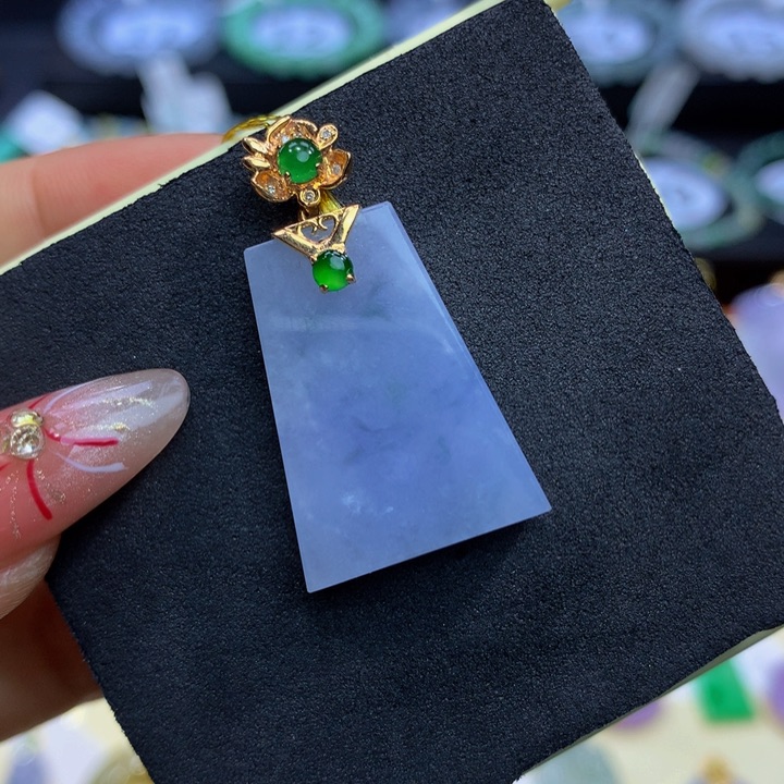 翡翠手链18K金镶嵌翡翠