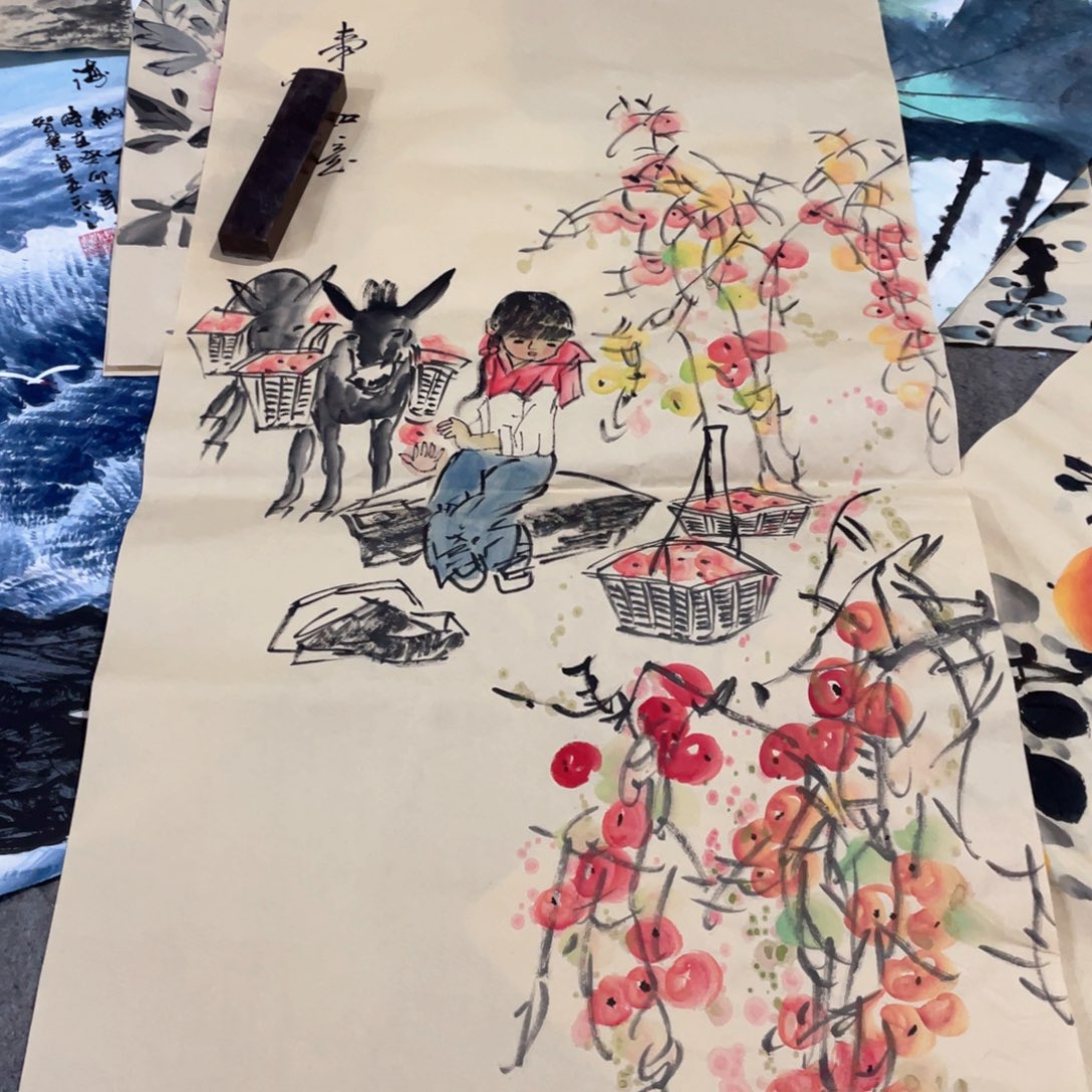 国画国画作品画心一张