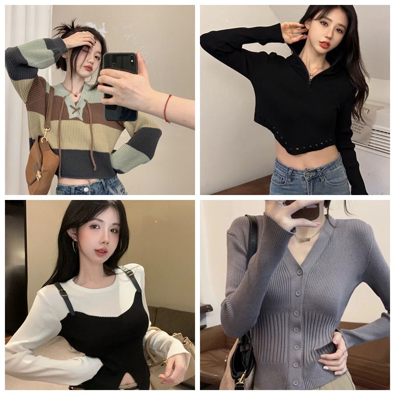 【长袖合集】粉丝专属小个子短款辣妹女装针织短款甜美系列