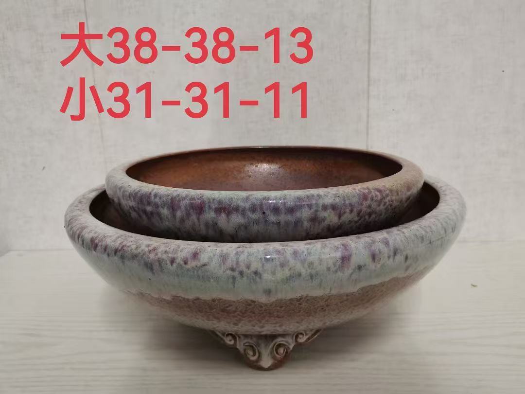 【储小伟花盆】38-31高温白釉小碗盆