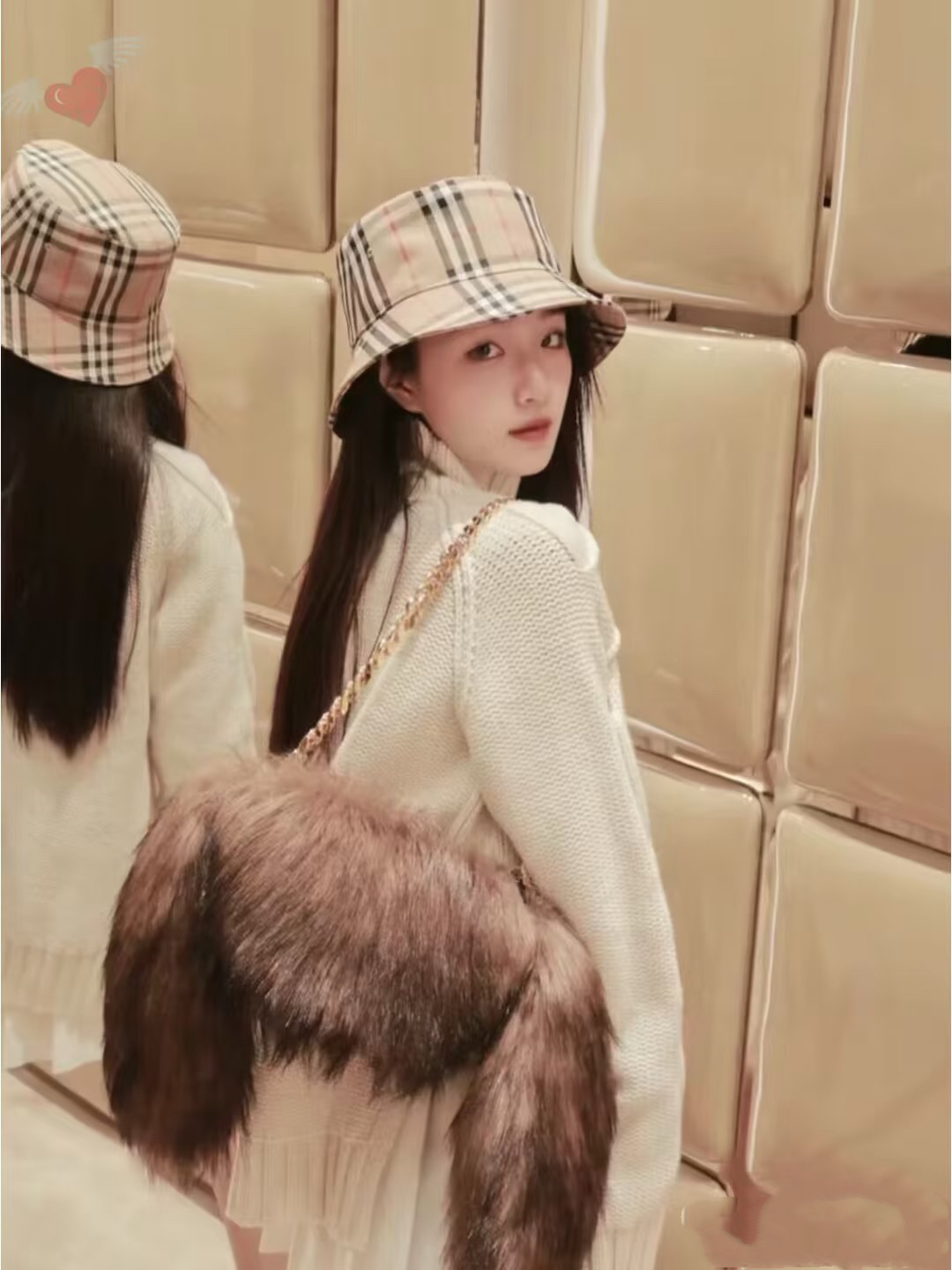 2025春夏新款百搭拼格渔夫帽 A888