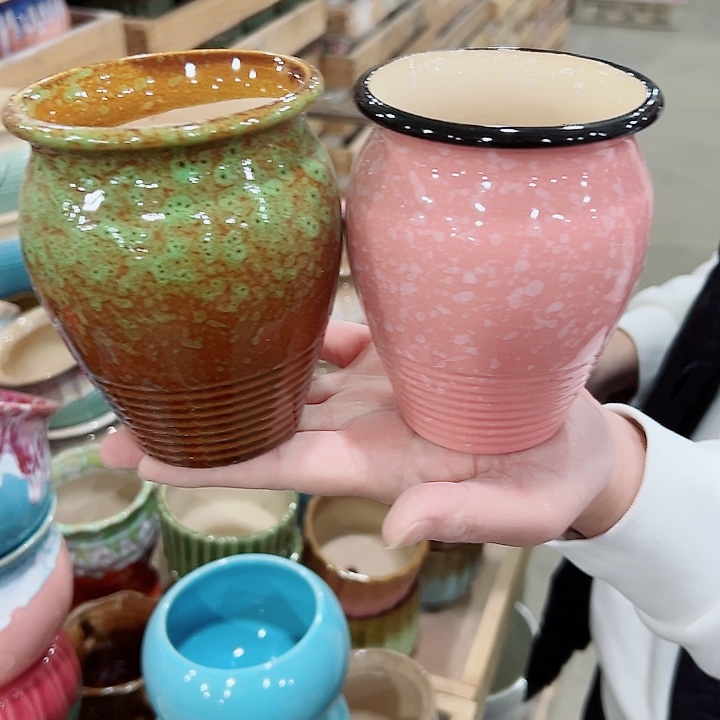 有孔.凑满10元发货多肉陶瓷花盆！