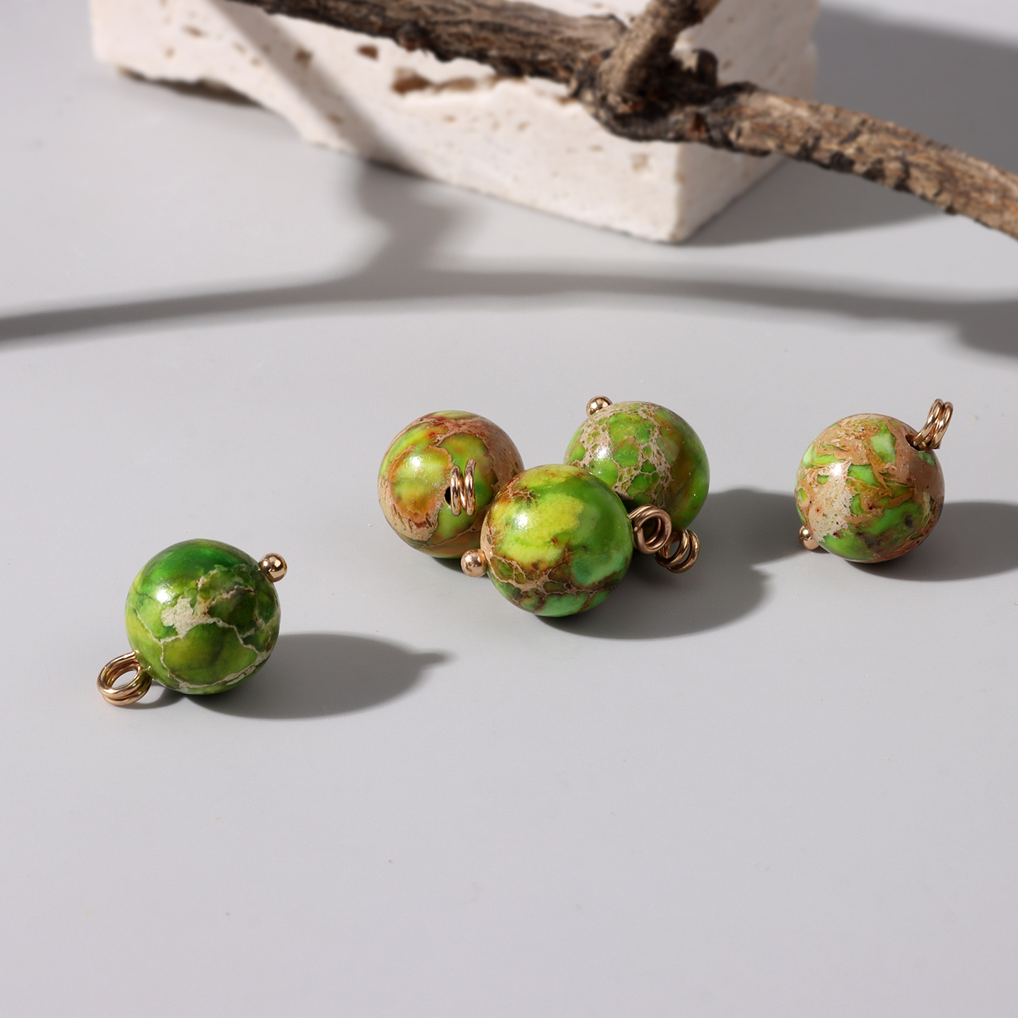 绿色复古松石旗袍纽扣唐装汉服衬衣国风装饰扣子珠子扣