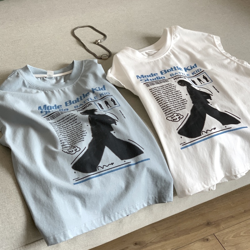 男童背心复古高街儿童潮牌夏季无袖T恤2025新品 37741