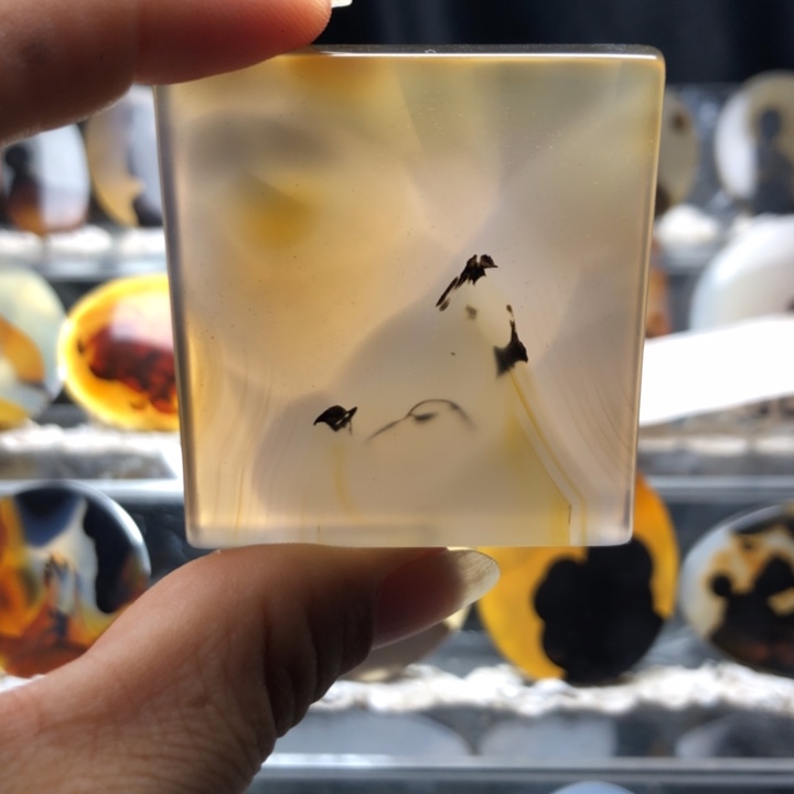 合金玛瑙/玉髓珠宝奇石43有瑕