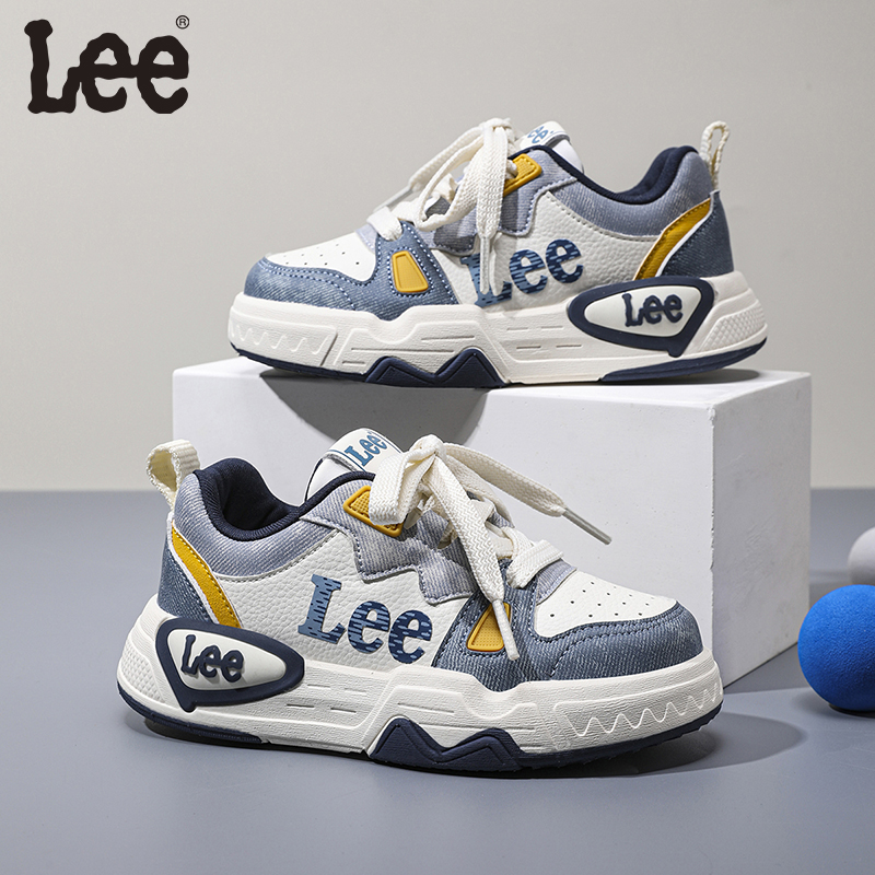 Leekids儿童板鞋百搭透气潮流中大童春季春秋洋气休闲运动潮鞋