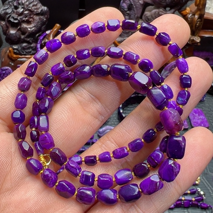 苏纪石（舒俱来）项链18K金镶嵌