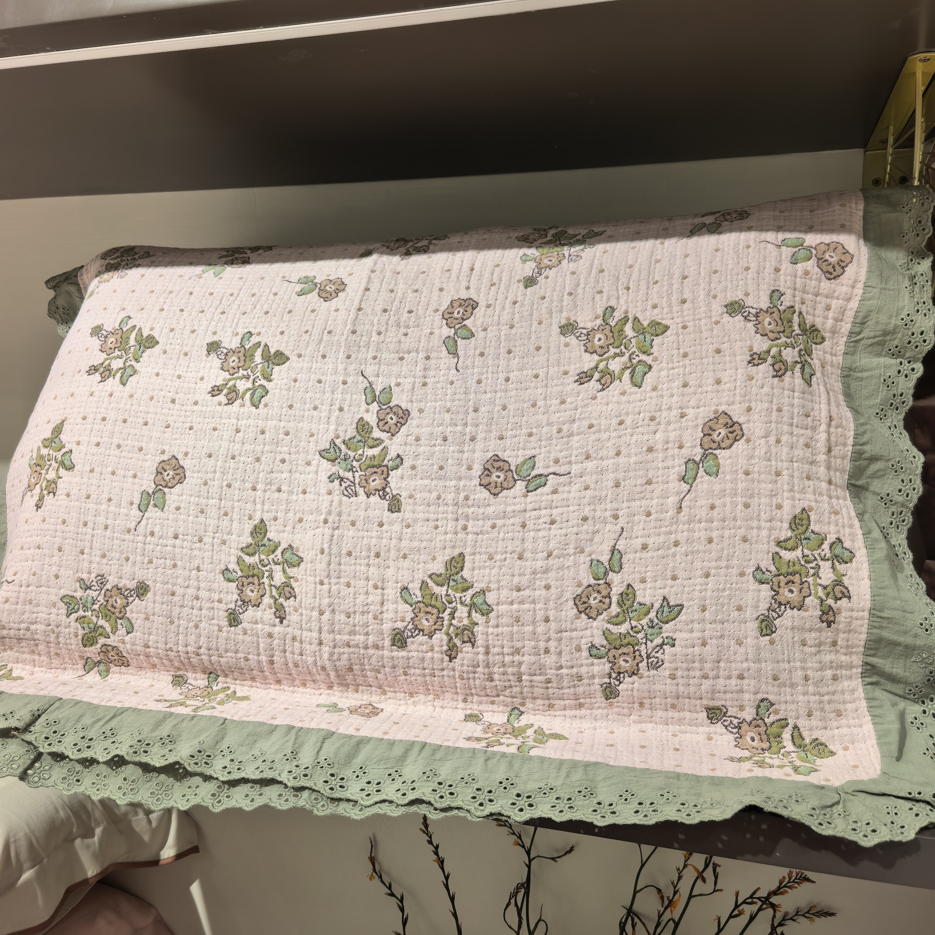 全棉纱布枕巾一对吸汗柔软透气卡通枕巾