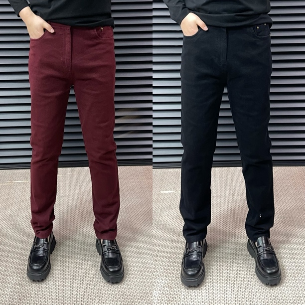 男士秋冬新款轻奢修身小直筒牛仔裤男裤裤子弹力百搭