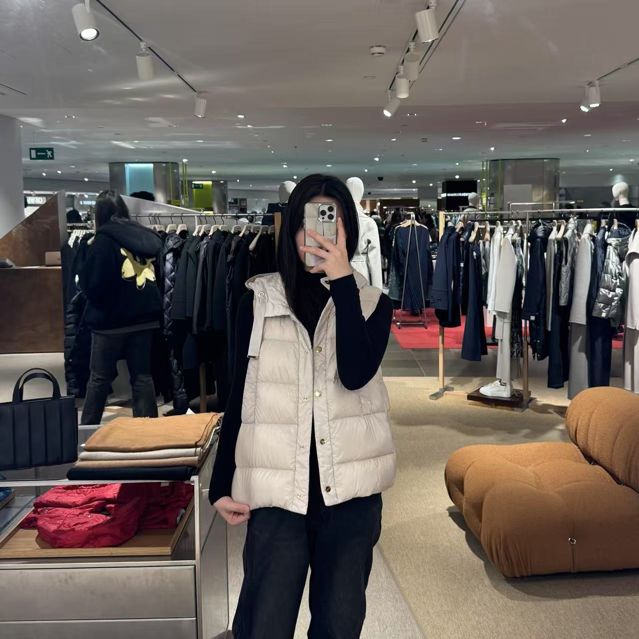 全新未使用 MaxMara /GG/女士cube系列Jsoft羽绒马甲