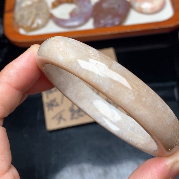 硅化珊瑚（珊瑚玉）手镯未镶嵌57