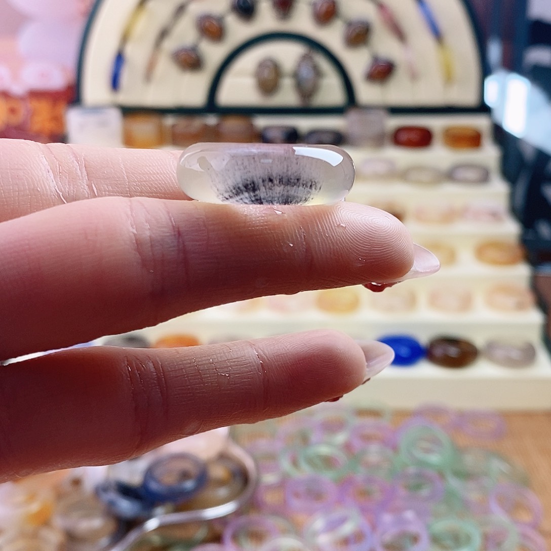 玛瑙/玉髓戒指未镶嵌?**夜