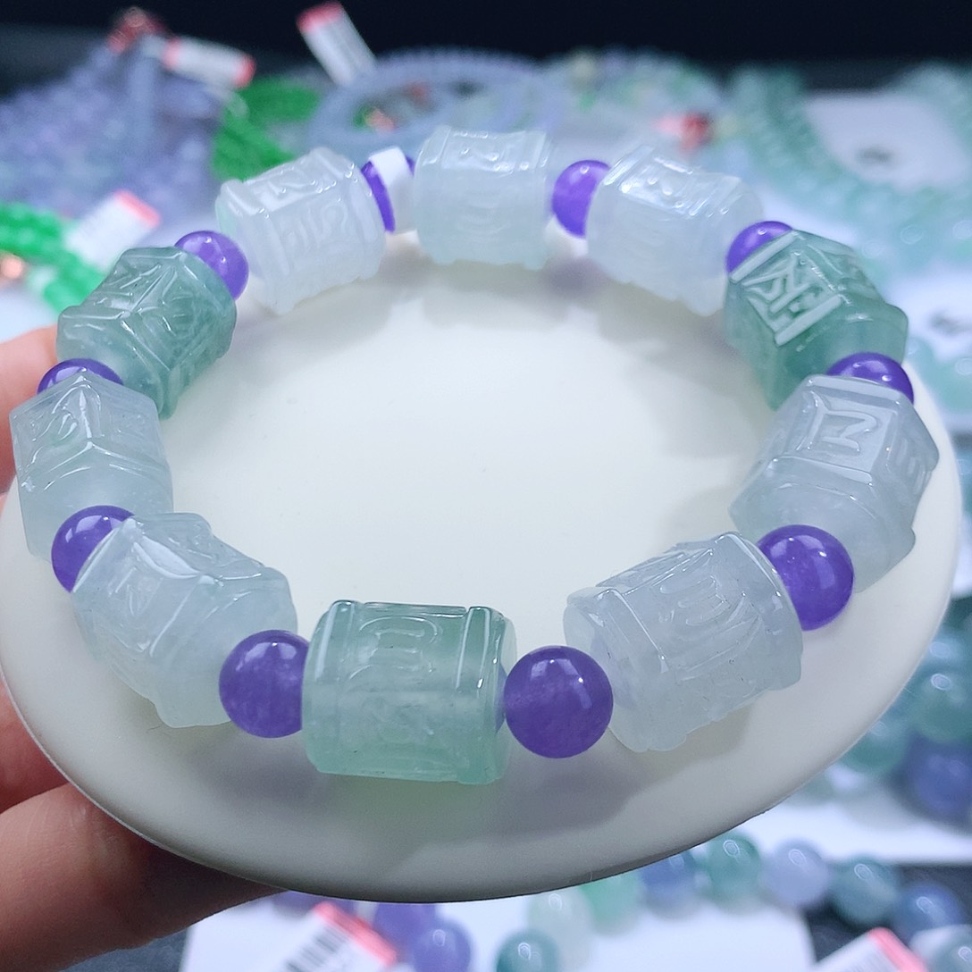 翡翠手串未镶嵌卡13.4