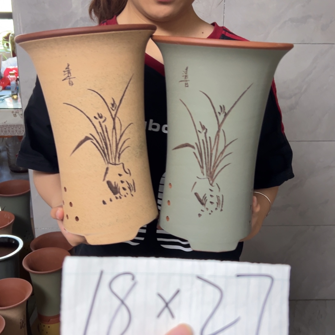 宜兴川阁紫砂花盆