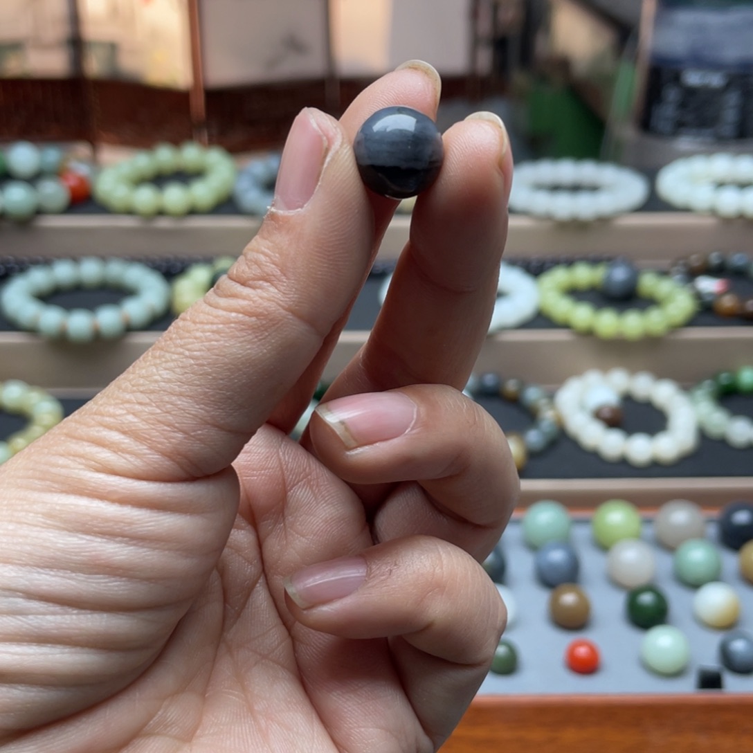 和田玉单珠12未镶嵌