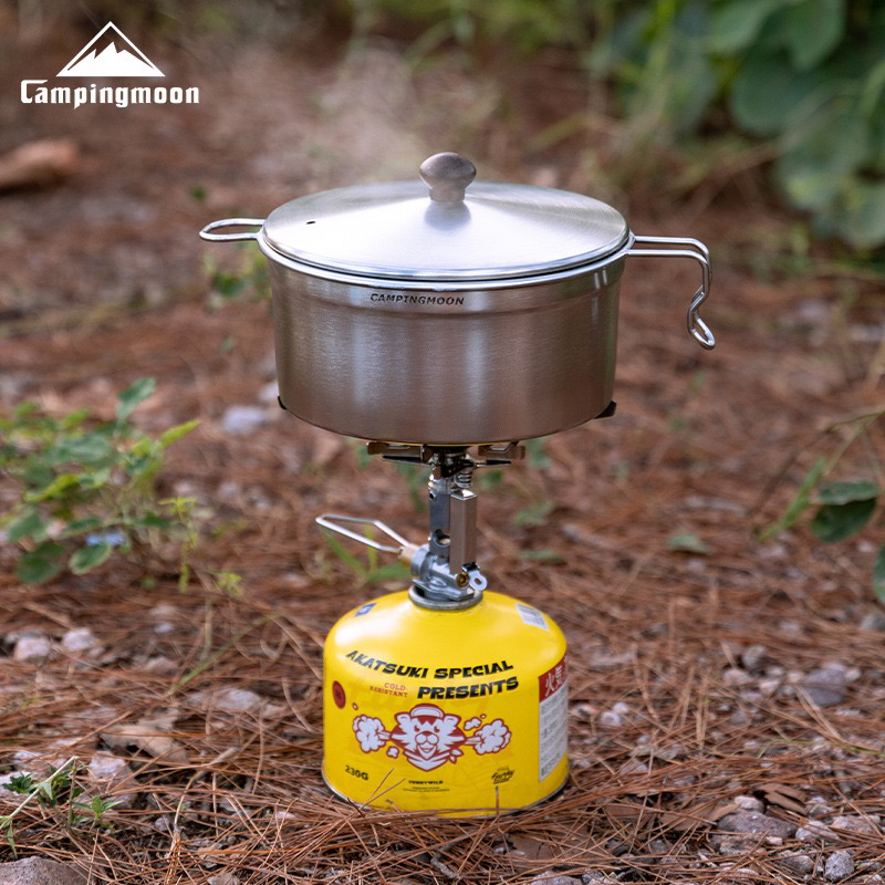 柯曼S371-C1户外露营304不锈钢雪拉碗锅加蒸屉蒸煮炖焖多功能炊具