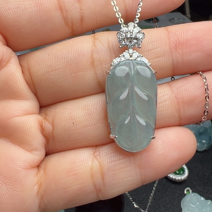 翡翠颈饰银S925镶嵌S****天