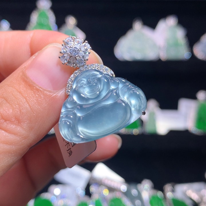 【闪购商品】颈饰银S925镶嵌翡翠天然翡翠