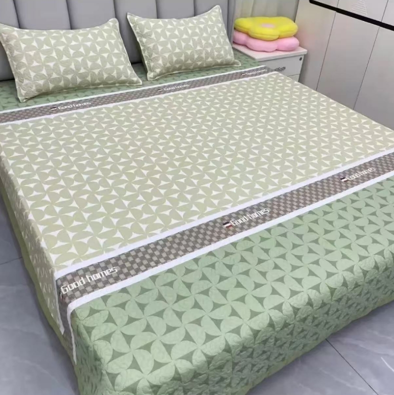 【风车绿】230*300cm四季水洗棉多功能床盖