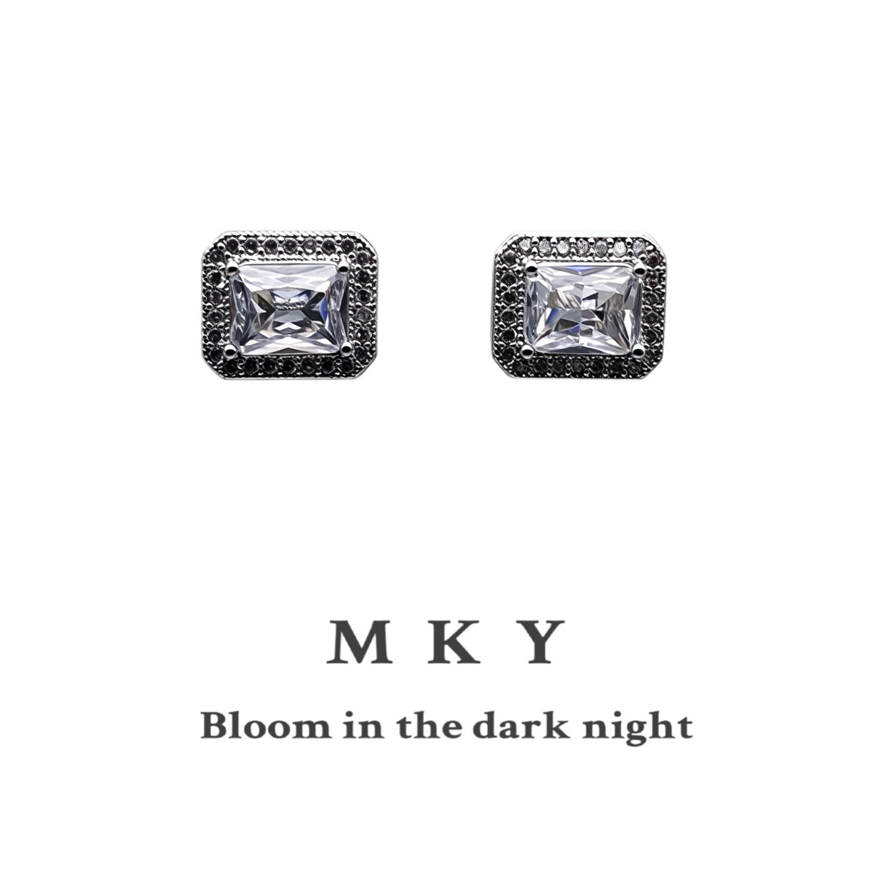 铜合金锆石耳饰 耳饰耳饰MKY/耳钉耳环气质百搭耳饰品男生小众