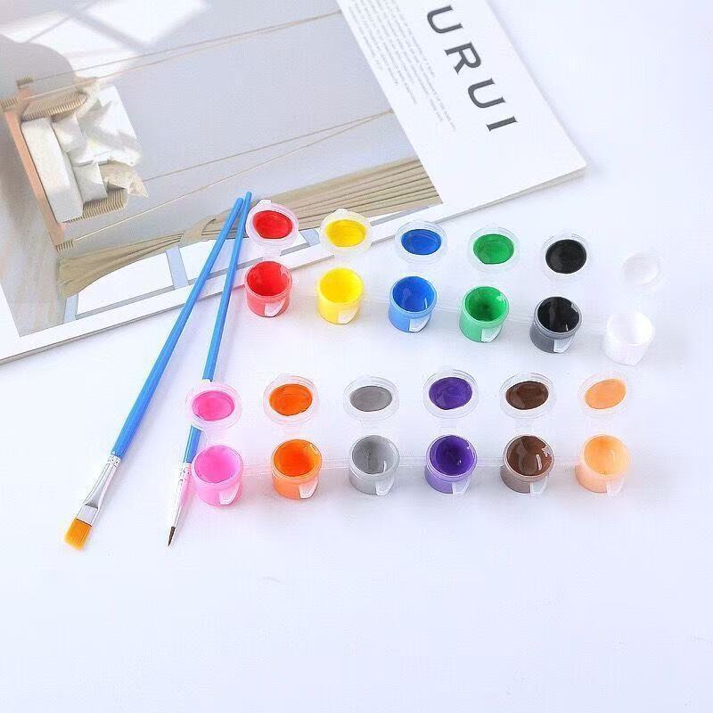 儿童涂鸦丙烯颜料DIY手工美术颜料石膏绘画风筝颜料2ML6连体颜料