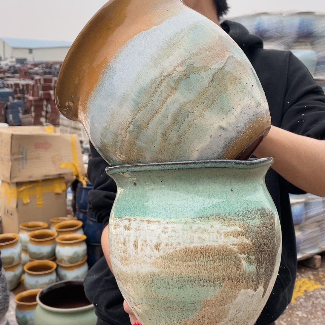 红陶宜兴紫砂花盆