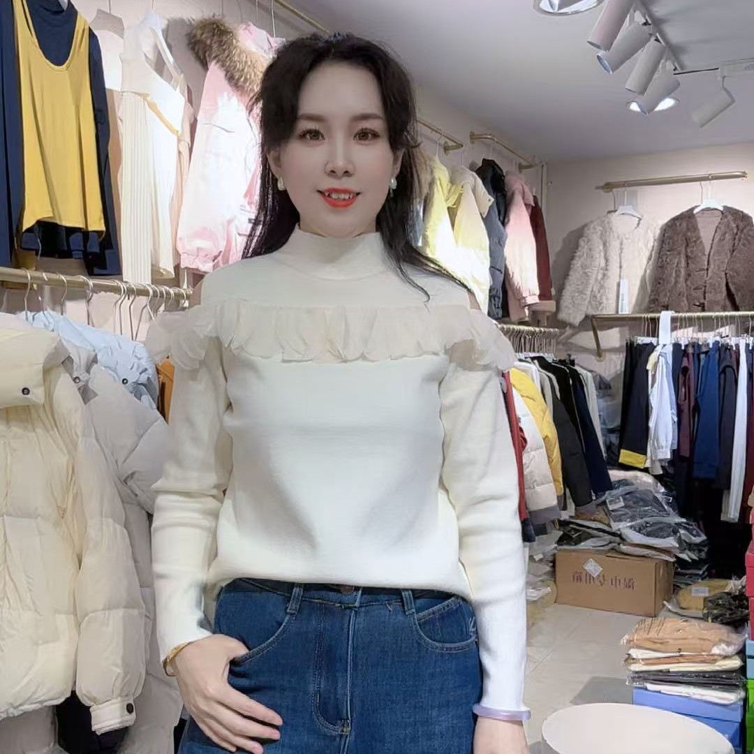 娟儿女洋气显瘦打底衫毛针织衫百搭套头款时尚