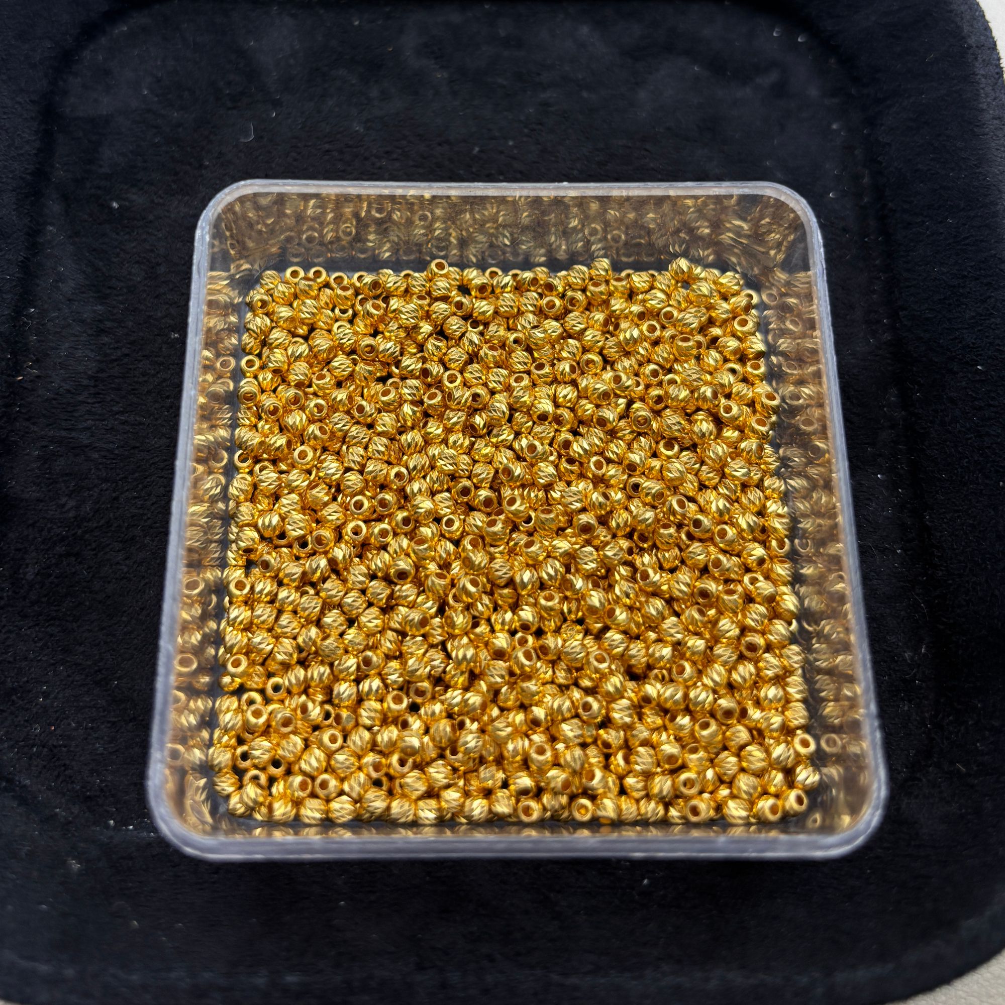 足金999素金5D硬金 2.5MM扭扭珠（此订单发5颗）