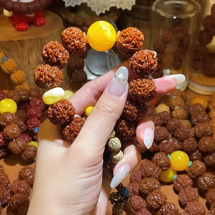 吊坠金刚菩提206玉华黄珠平安扣