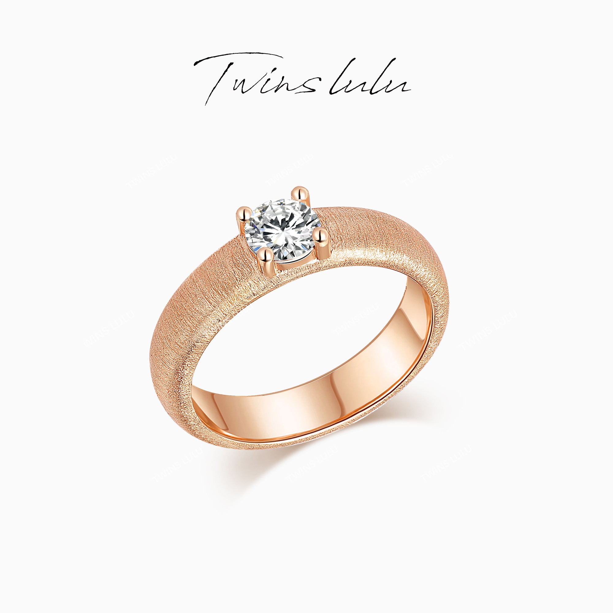 TWINS LULU 镀k金 【春上新】轻奢气质设计感拉丝戒指TSS7658