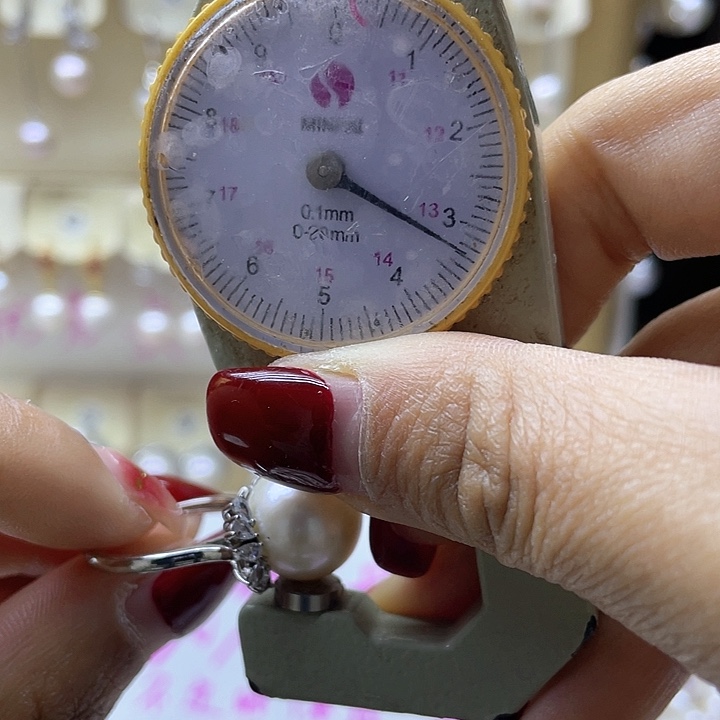 淡水珍珠戒指银S925镶嵌