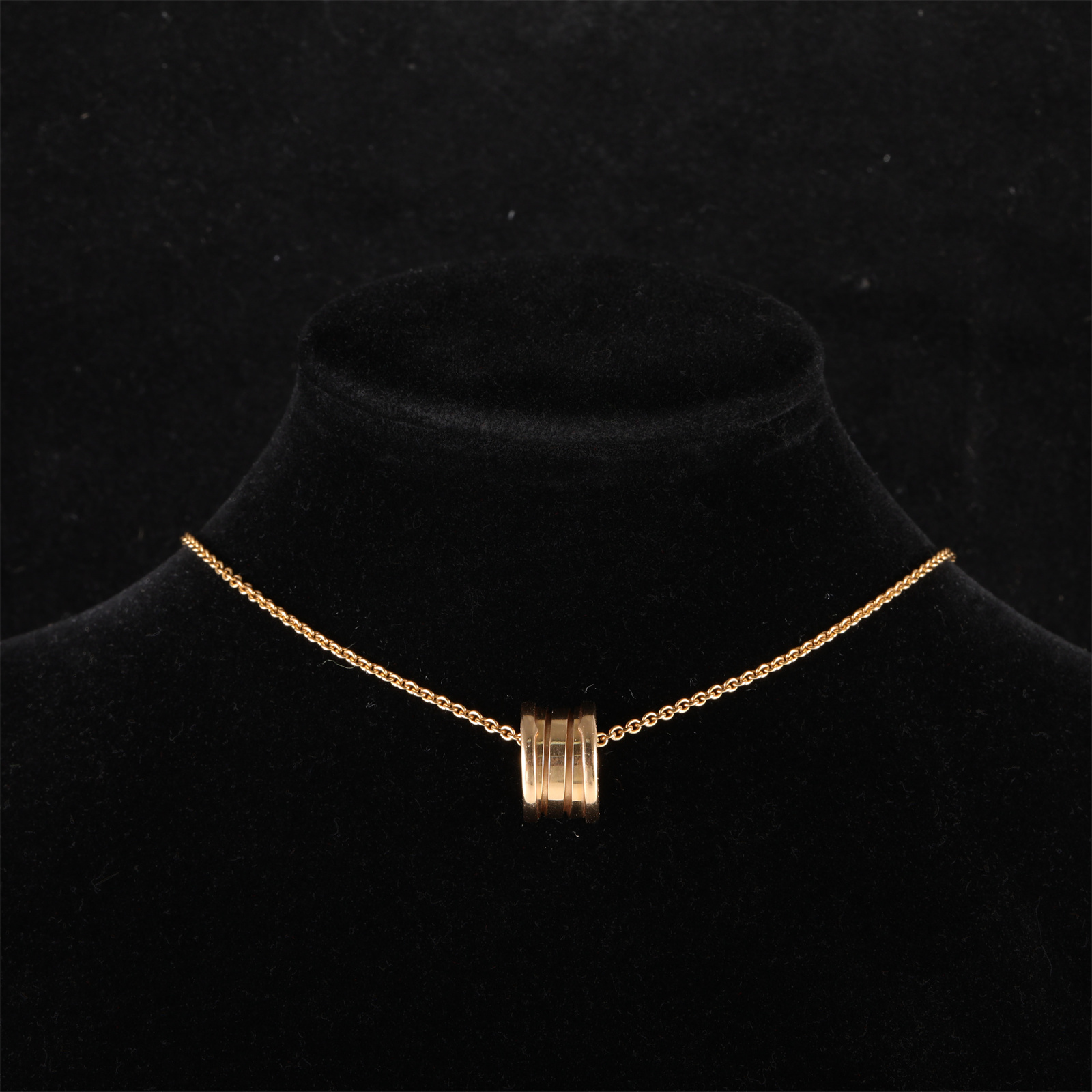 99新 BVLGARI/宝格丽 小花6珊B.ZERO1 弹簧项链 三环扣 18K黄金 