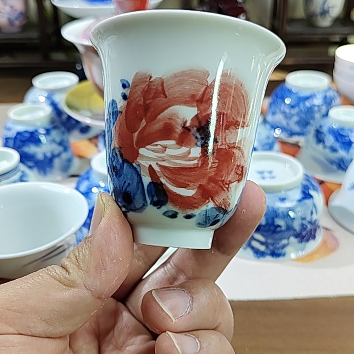 景德镇手工手绘陶瓷杯子容量