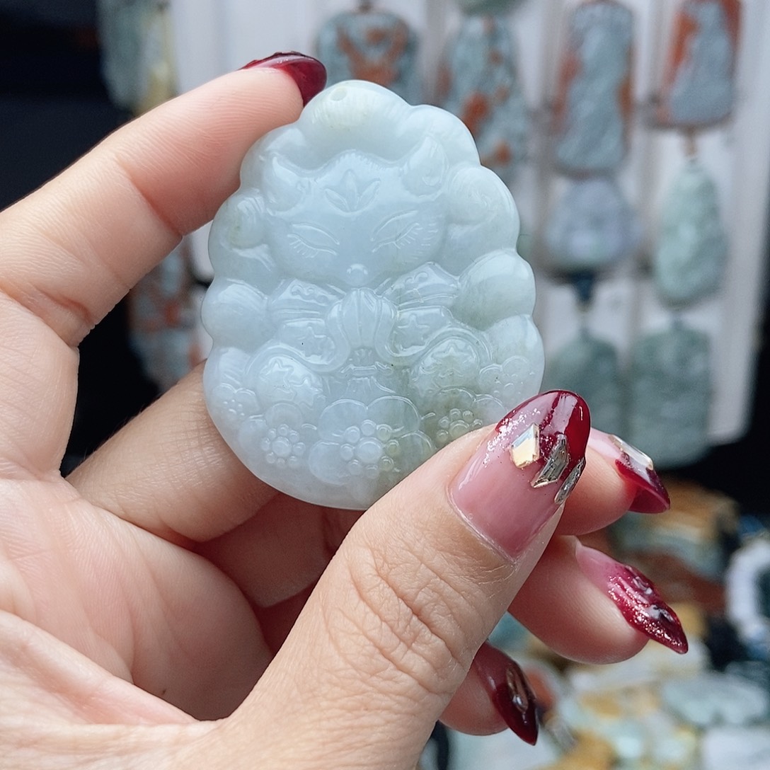 翡翠颈饰14K金镶嵌翡翠