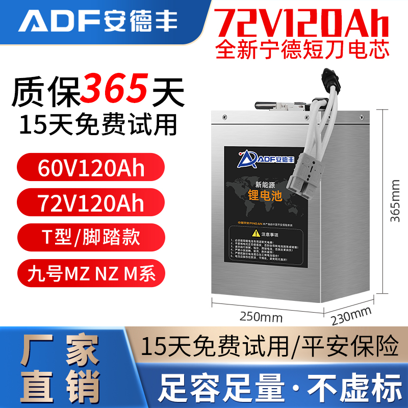 宁德刀片117Ah大单体电动车锂电池九号MZ/NZ/M 电摩专用电瓶