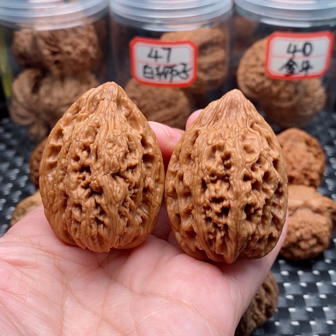 吊坠文玩核桃35带鱼