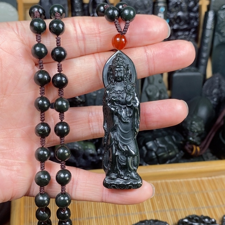 和田玉（青玉）颈饰未镶嵌