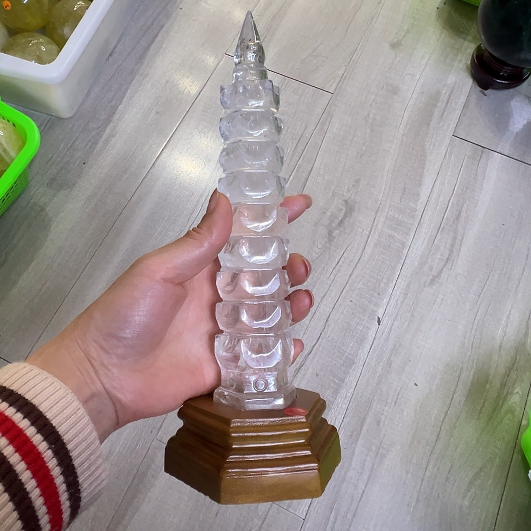 蓉****水晶珠宝半成品未镶嵌9文昌塔如意