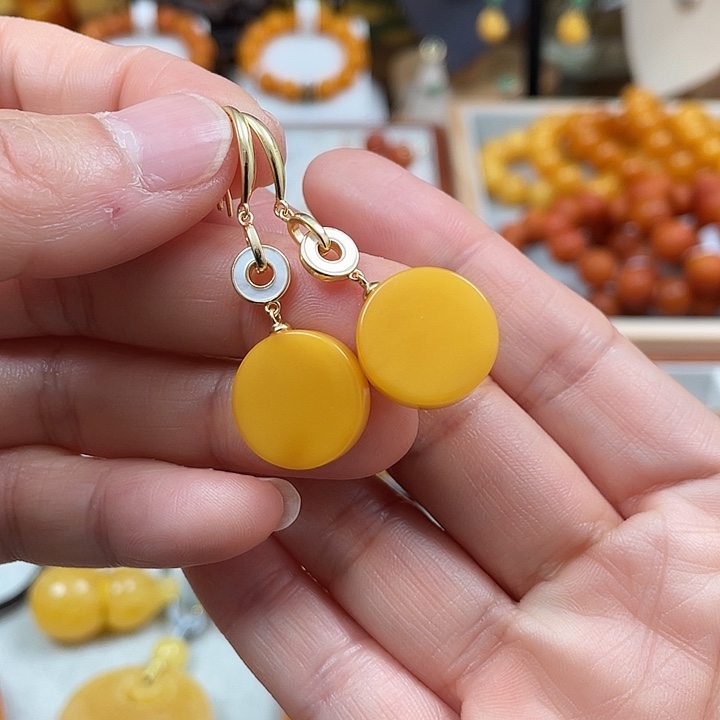 琥珀珠宝奇石银S925镶嵌