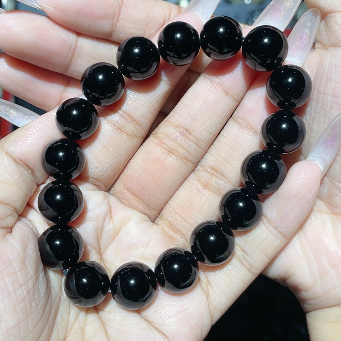 【闪购商品】未镶嵌黑曜岩手串M***?