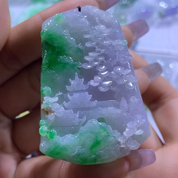 翡翠未镶嵌颈饰天然翡翠A货吊坠