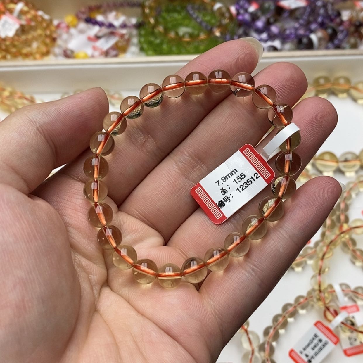 【闪购商品】黄晶手链未镶嵌天然黄水晶