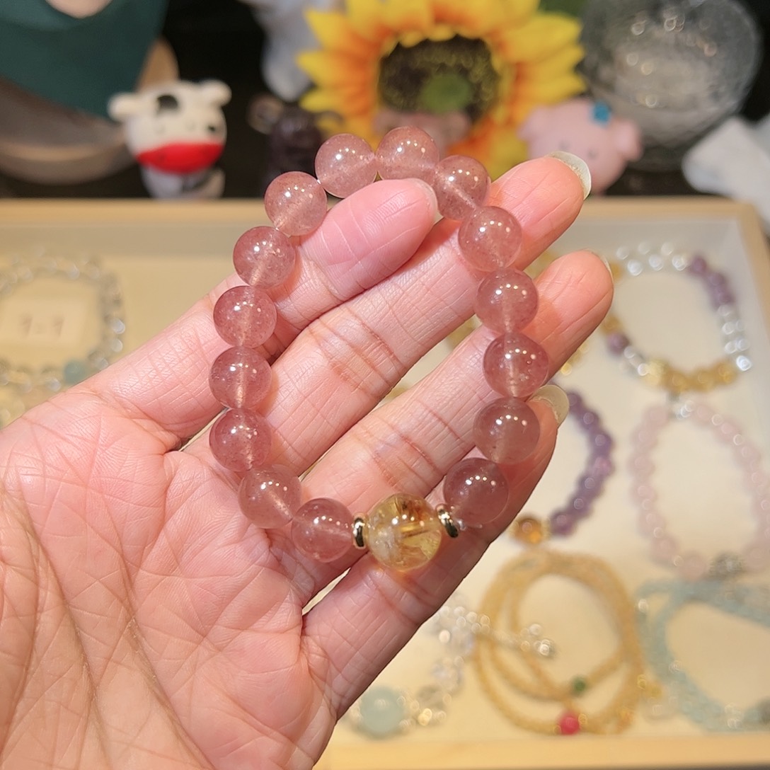 水晶手串未镶嵌草莓