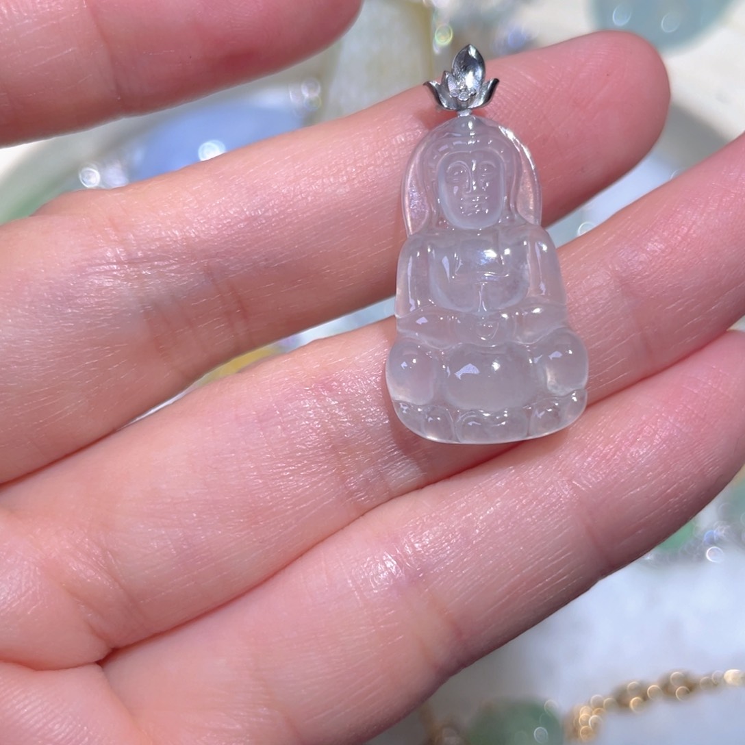 翡翠颈饰18K金镶嵌翡翠