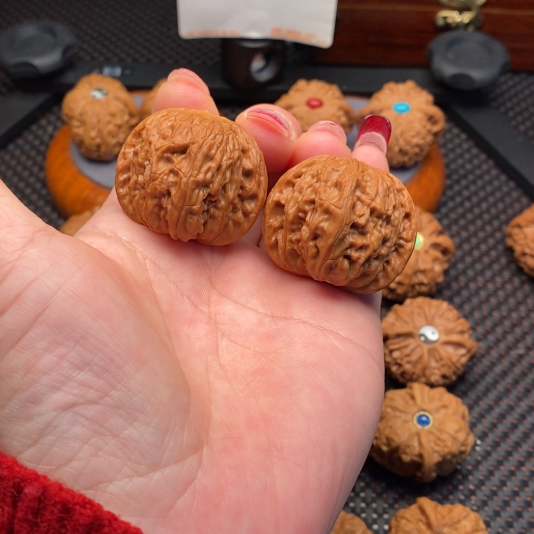 文玩核桃把件山地磨39尺