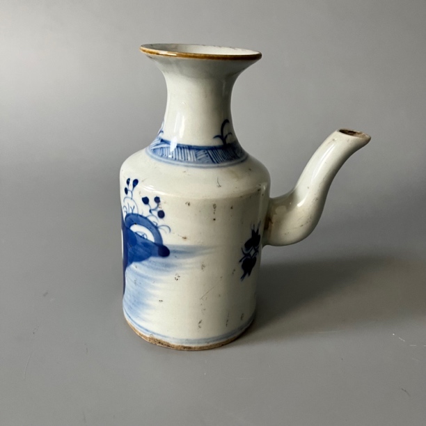 118 清早 青花人物图壶