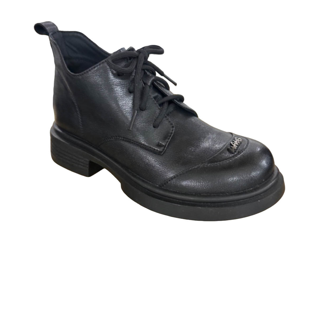 新款系带平跟软皮休闲靴1806