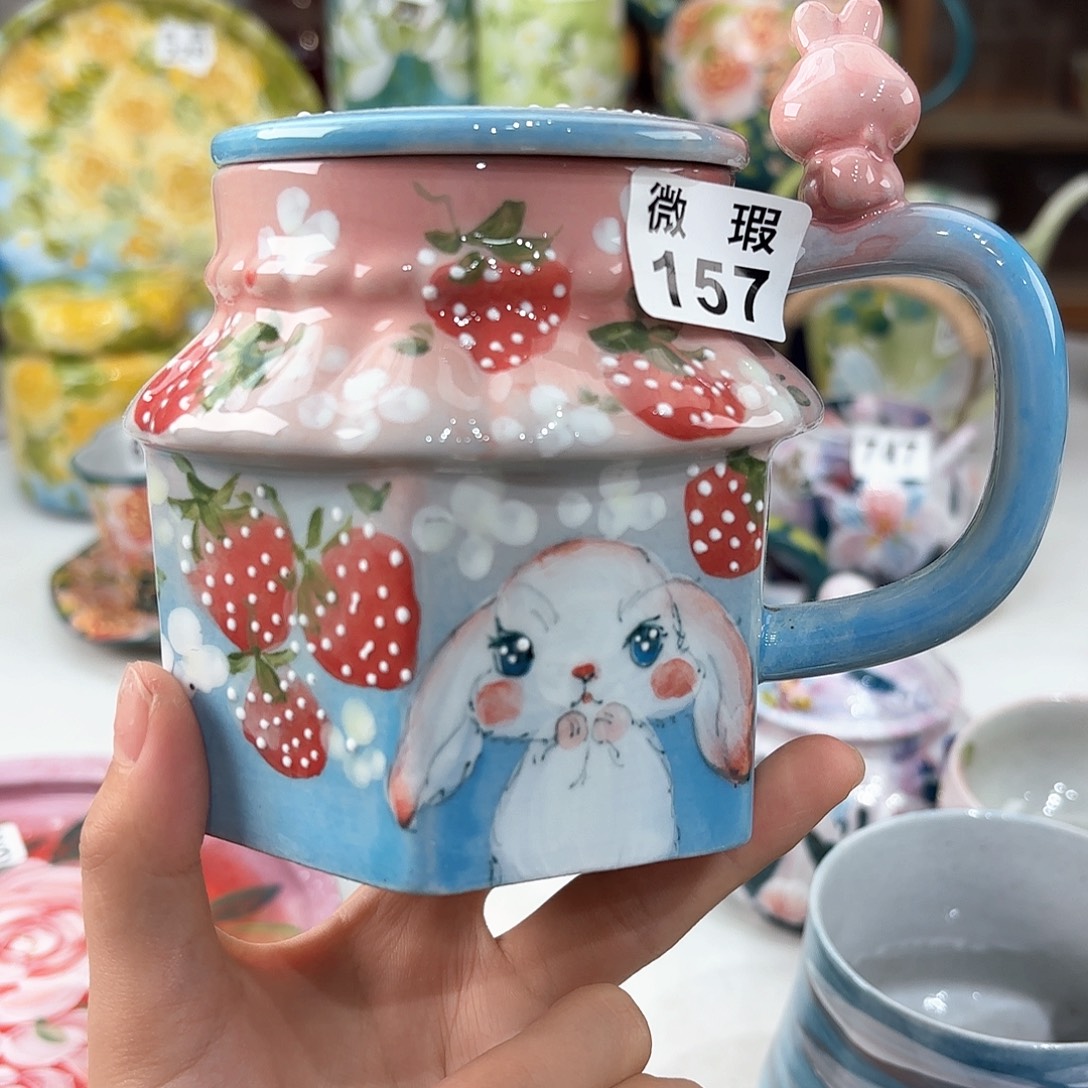 景德镇手绘高温釉下彩陶瓷茶具