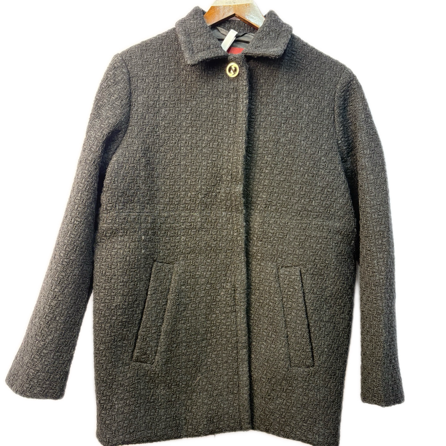 99新 GUCCI/古驰 02391 25款中长羊毛大衣 36码 GUCCI 99新