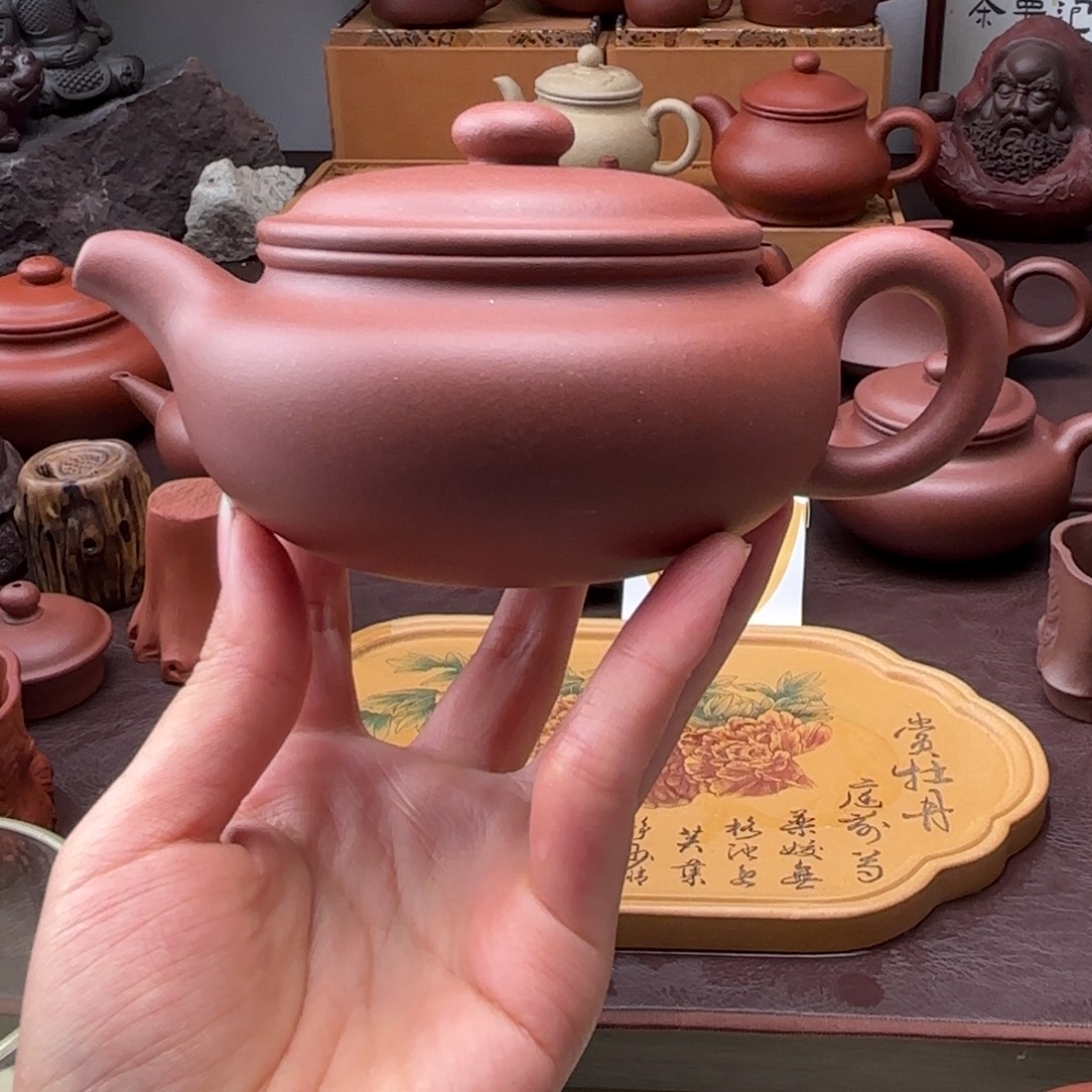 人***心紫砂茶壶特练紫泥  蝙蝠248